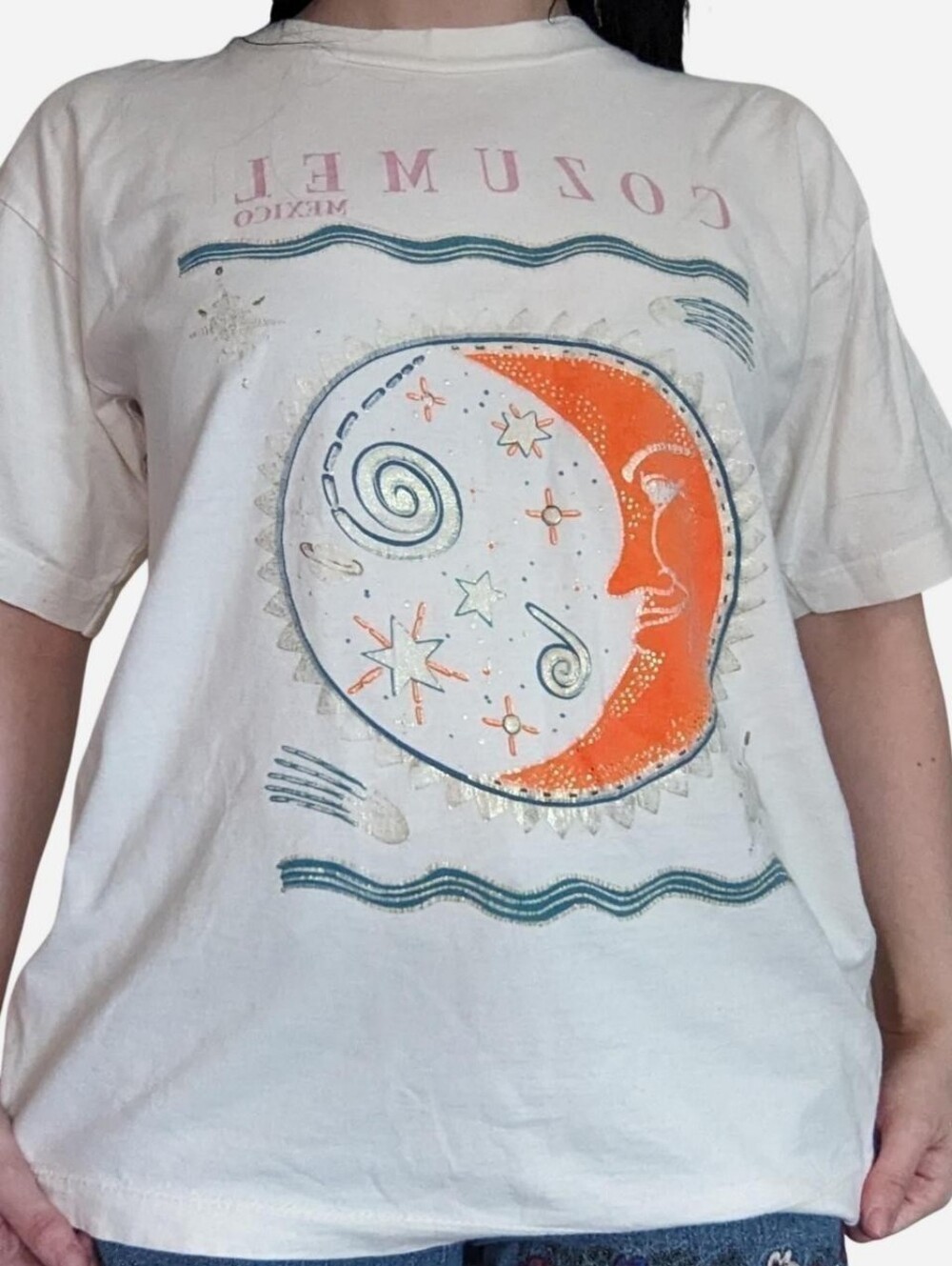 1990s vintage cozumel mexico graphic white tee